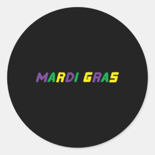 Adesivo Redondo Feliz Carnaval Gras Louisiana Carnaval Nova Orlean