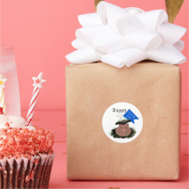 Adesivo Redondo Feliz Celebração do Dia da Marmota