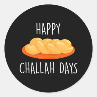 Adesivo Redondo Feliz Challah Days Hanukkah