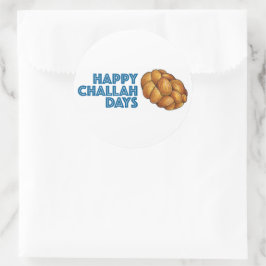 Adesivo Redondo Feliz Challah Days Hanukkah Chanukah