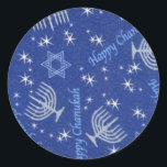 Adesivo Redondo feliz chanuka<br><div class="desc">adesivo</div>