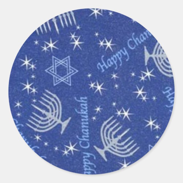 Adesivo Redondo feliz chanuka (Frente)
