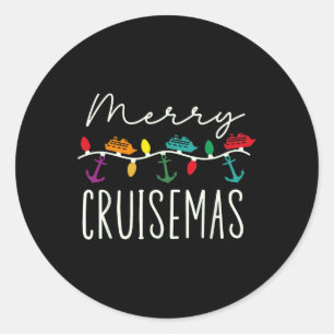 Adesivo Redondo Feliz Cruisemas Cruzam Natal Natal Pijamas Holi