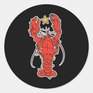 Adesivo Redondo Feliz de Natal de Cajun Louisiana X-Mas