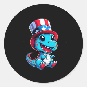 Adesivo Redondo Feliz Dia 4 de julho Dia da Independência Homens M