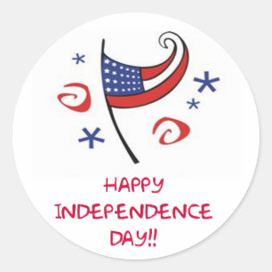Adesivo Redondo Feliz Dia da Independência