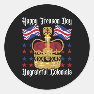 Adesivo Redondo Feliz Dia da Independência da Traição 4 de julho