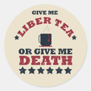 Adesivo Redondo Feliz Dia da Independência engraçado 4 de julho