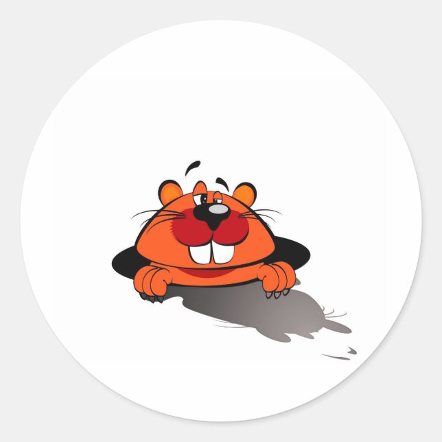 Adesivo Redondo Feliz Dia da Marmota (Frente)