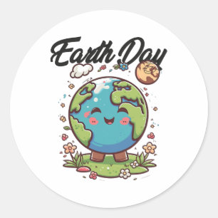 Adesivo Redondo Feliz Dia da Terra