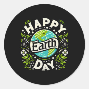 Adesivo Redondo Feliz Dia da Terra
