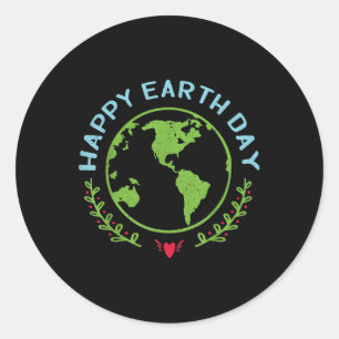 Adesivo Redondo Feliz Dia da Terra 2021