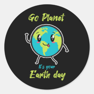 Adesivo Redondo Feliz Dia da Terra 2025 Feliz Dia da Terra 2025
