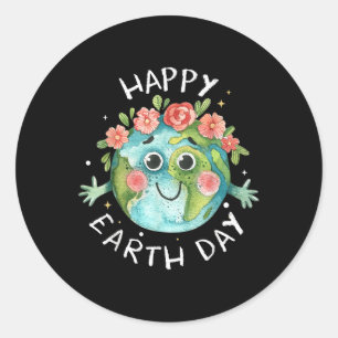 Adesivo Redondo Feliz Dia da Terra 2025 Shirt Restore Earth Teac