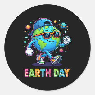 Adesivo Redondo Feliz dia da terra 2026 engraçado dia da terra tod