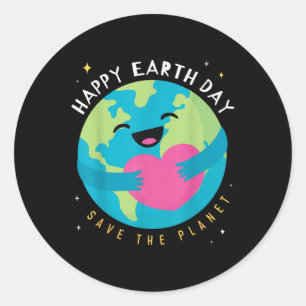 Adesivo Redondo Feliz Dia da Terra Salve O Planeta Dia da Terra Me