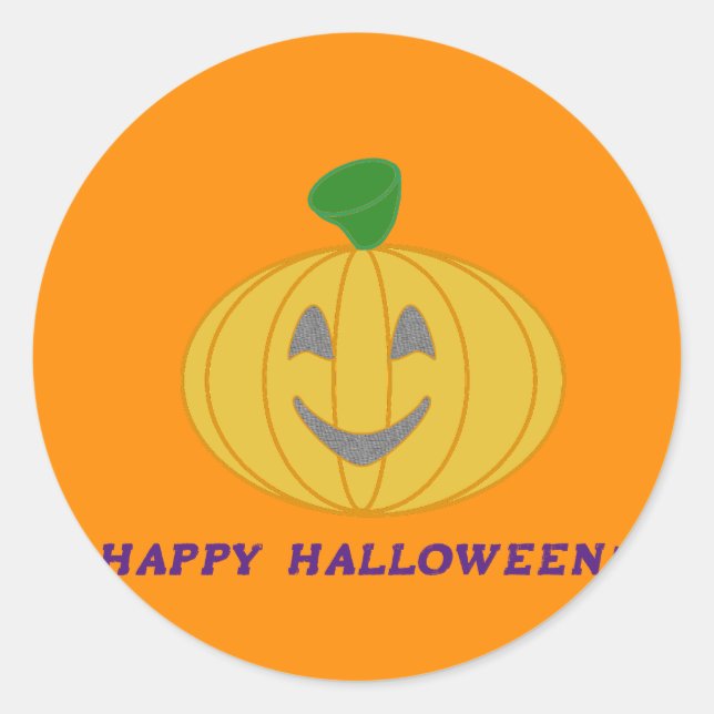 Adesivo Redondo Feliz Dia das Bruxas (Frente)