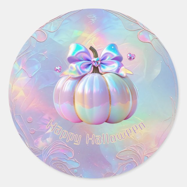 Adesivo Redondo Feliz Dia das Bruxas (Frente)