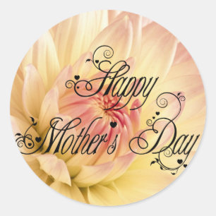 Adesivo Redondo Feliz dia das mães