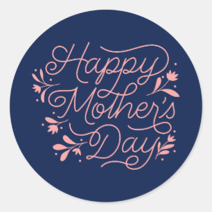 Adesivo Redondo Feliz Dia das Mães