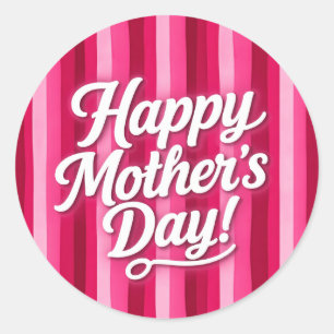 Adesivo Redondo Feliz Dia das Mães