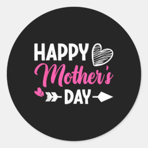 Adesivo Redondo Feliz dia de as mães 2025, Fécula Cute Para Mulher