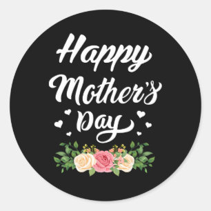 Adesivo Redondo Feliz Dia de as mães Para As Mulheres Vovó