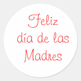 Adesivo Redondo Feliz dia de las Madres