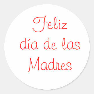 Adesivo Redondo Feliz dia de las Madres