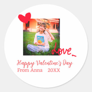 Adesivo Redondo Feliz dia de os namorados de amor de coração verme