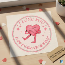 Feliz dia de os namorados de espirais de cetim cor