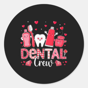 Adesivo Redondo Feliz dia de os namorados Dental Crew Love Dental 