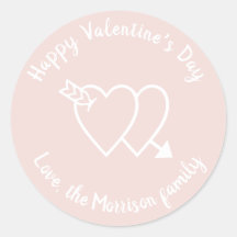 Feliz dia de os namorados pincelado cor-de-rosa pe