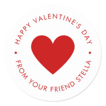 Feliz dia de os namorados Red Heart Kid's Cute Cus