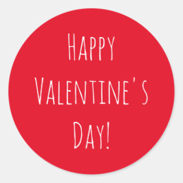 Adesivo Redondo Feliz dia de os namorados Vermelho Cinto