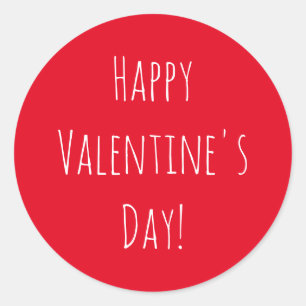 Adesivo Redondo Feliz dia de os namorados Vermelho Cinto