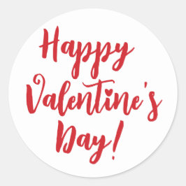 Adesivo Redondo Feliz dia de os namorados vermelho - tipografia mo