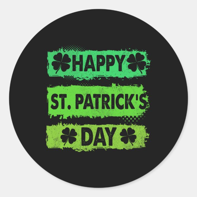 Adesivo Redondo Feliz Dia de São Patrício 2025 - Patrica da Santo  (Frente)