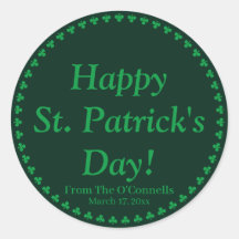 Feliz Dia de São Patrício trevo verde tex personal