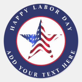 Adesivo Redondo Feliz Dia do Trabalho Patriótico