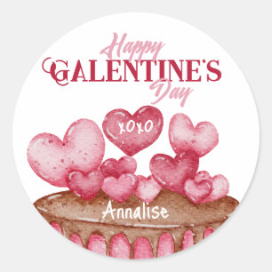 Adesivo Redondo Feliz Dia dos Galentinos