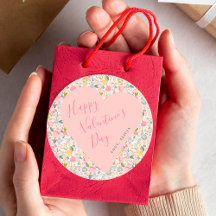 Feliz Dia dos Namorados coração rosa floral