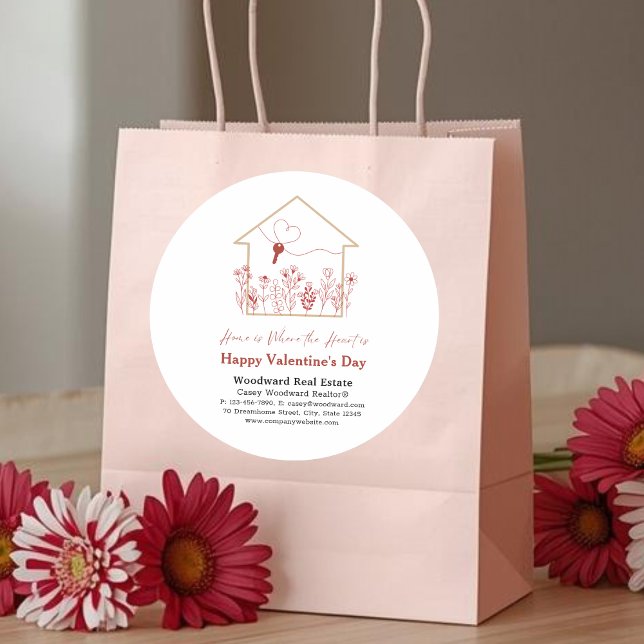 Adesivo Redondo Feliz Dia dos Namorados Negócios de Imóveis Corret (Criador carregado)