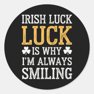Adesivo Redondo Feliz Dia dos Patricinhos Orgulho Irlandês Shamroc