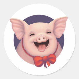Adesivo Redondo Feliz Dia dos Porcos!