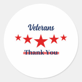Adesivo Redondo Feliz Dia dos Veteranos
