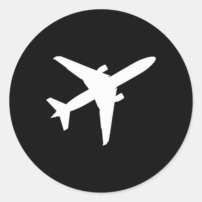 Adesivo Redondo Feliz Dia Nacional da Aviação (Frente)