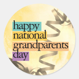 Adesivo Redondo feliz dia nacional dos avós