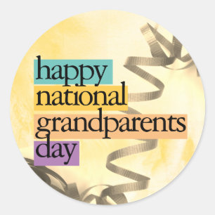Adesivo Redondo feliz dia nacional dos avós