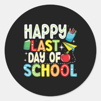 Adesivo Redondo Feliz Dia Passado de Professores Crianças Meninas